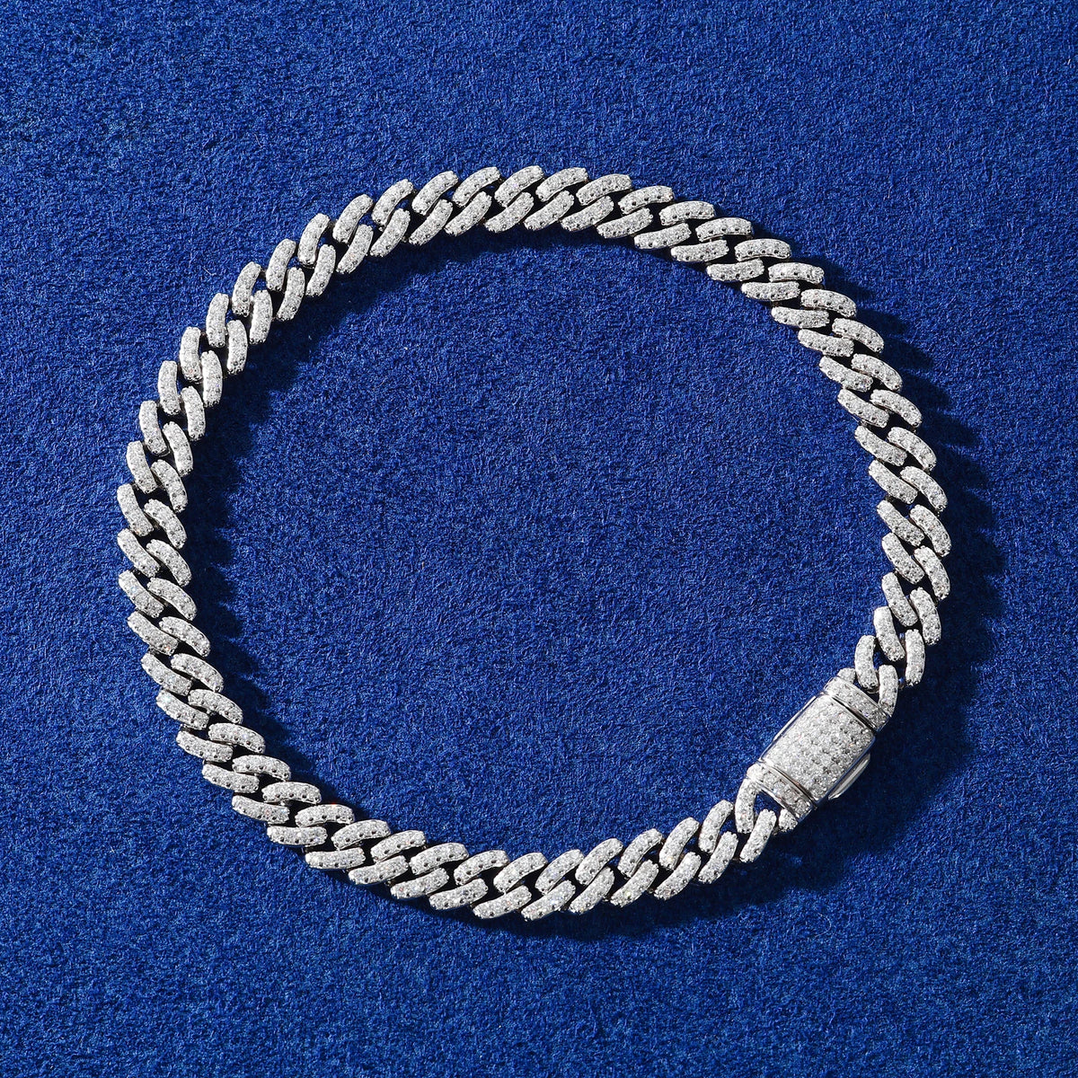6mm Miami Cuban Bracelet, Solid 925 Silver, GRA