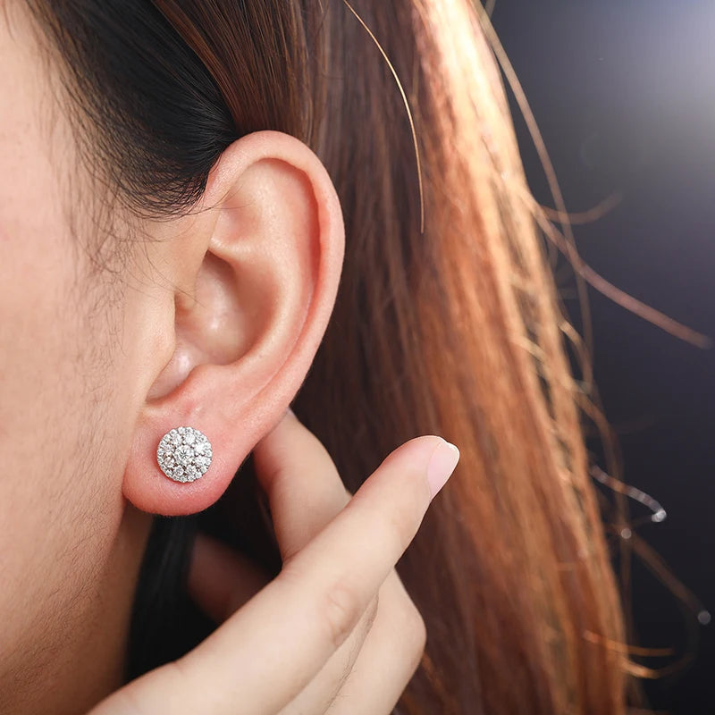 3mm D Colour Moissanite Stud Earrings in 925 Silver