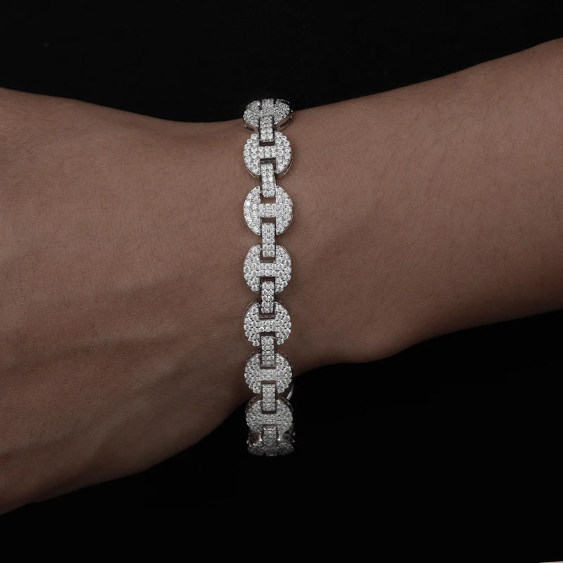 10mm Pig Nose Moissanite Chain, Necklace or Bracelet