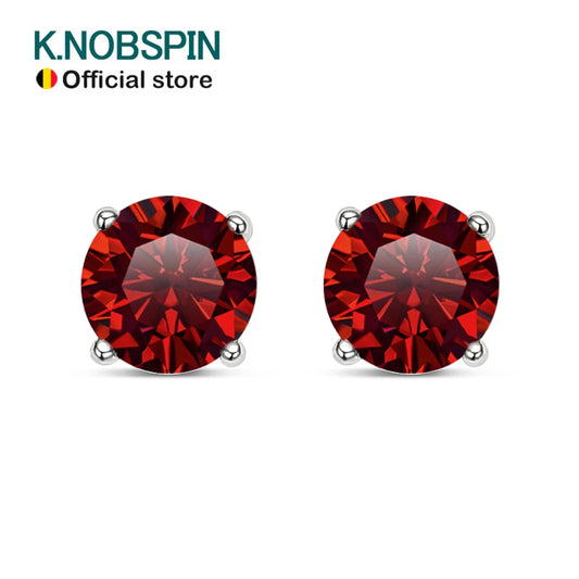 Coloured Moissanite Stud Earrings, 0.3ct to 3ct