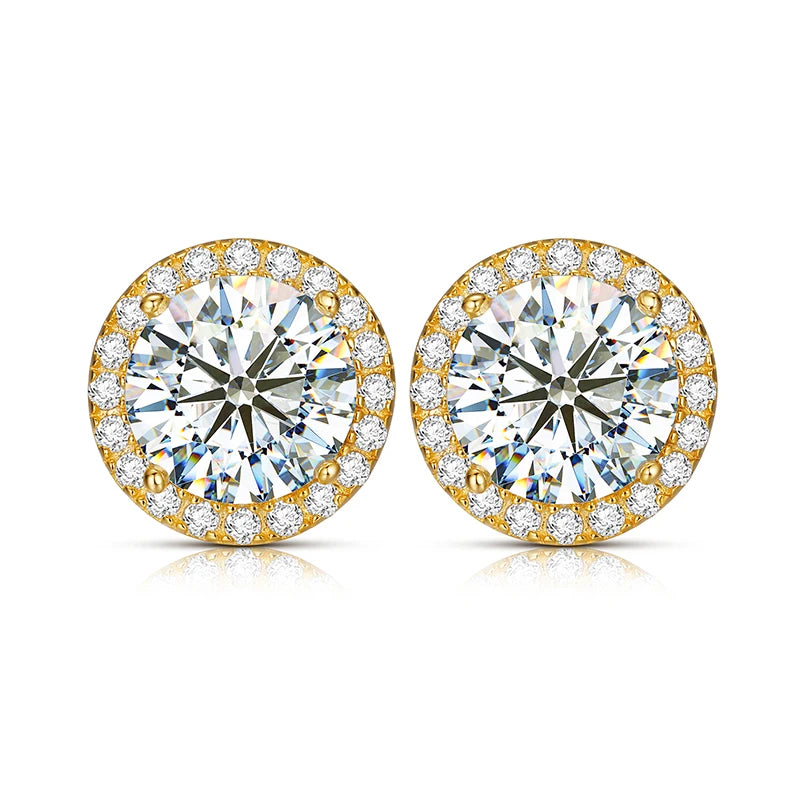Ascher Cut Moissanite Earrings in 925 Silver