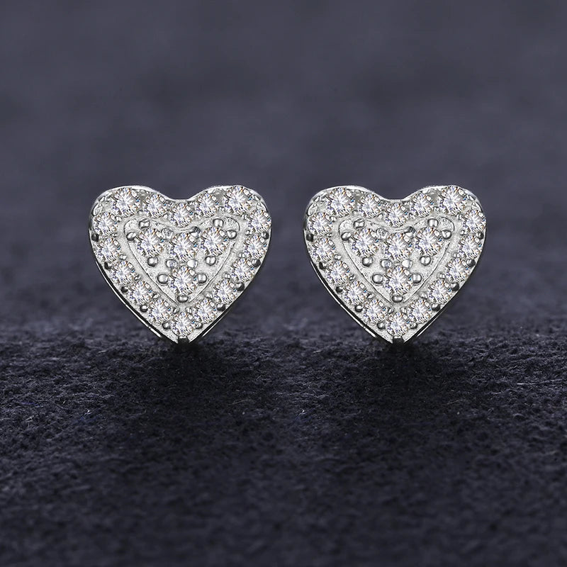 Ascher Cut Moissanite Earrings in 925 Silver