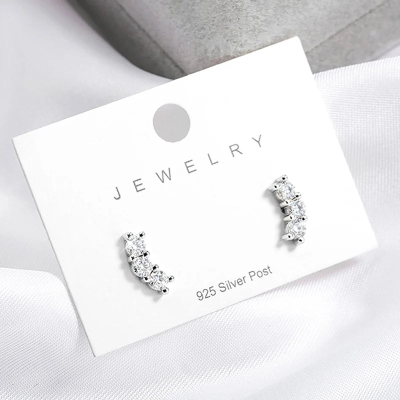 0.6cttw Moissanite Stud Earrings, Rhodium Plated