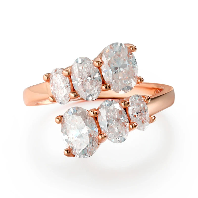 3.6cttw Full Moissanite Wedding Ring in 925 Silver