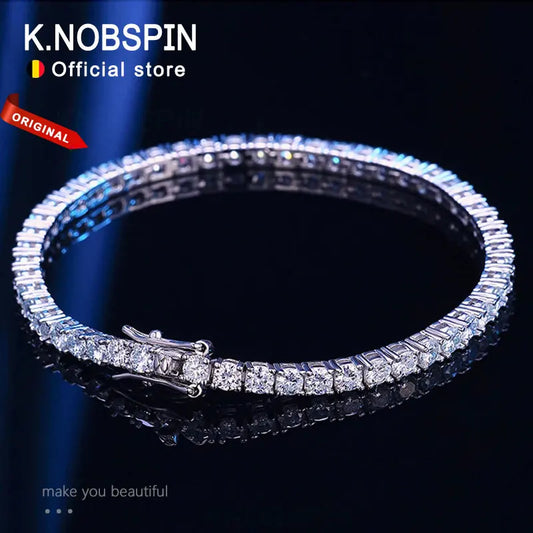 Moissanite Tennis Bracelet, 2mm to 4mm in 925 Silver