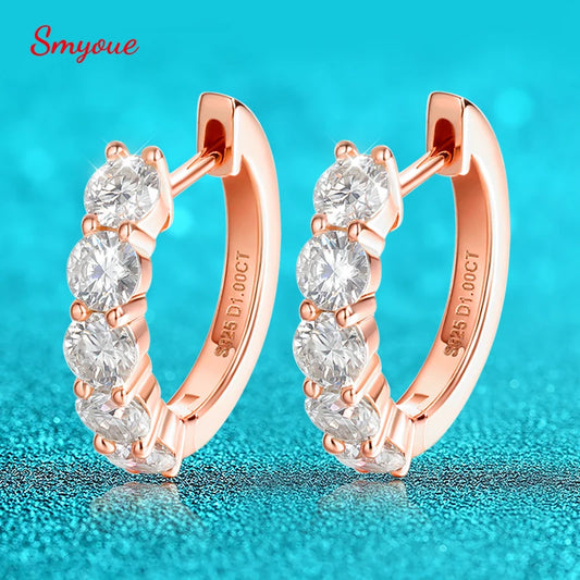 0.2ct Certified Moissanite Hoop Earrings in 925 Silver