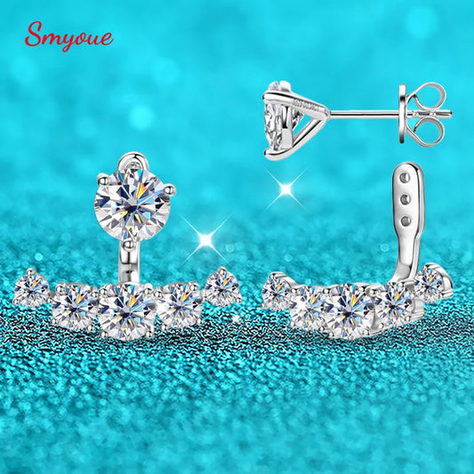 4.6cttw Moissanite Stud Earrings in 925 Sterling Silver