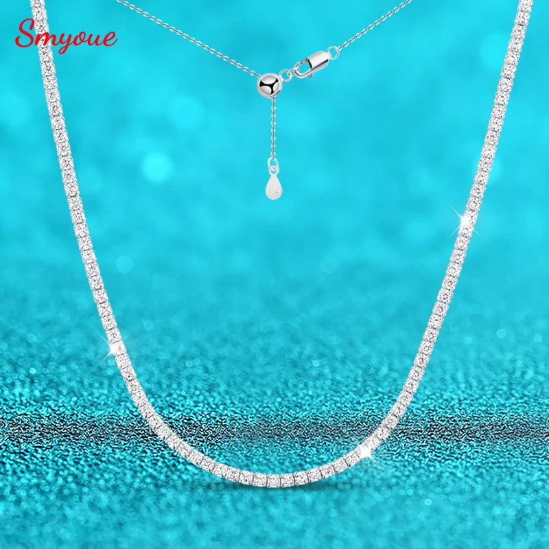 2mm Tennis Necklace Choker in Sterling Silver