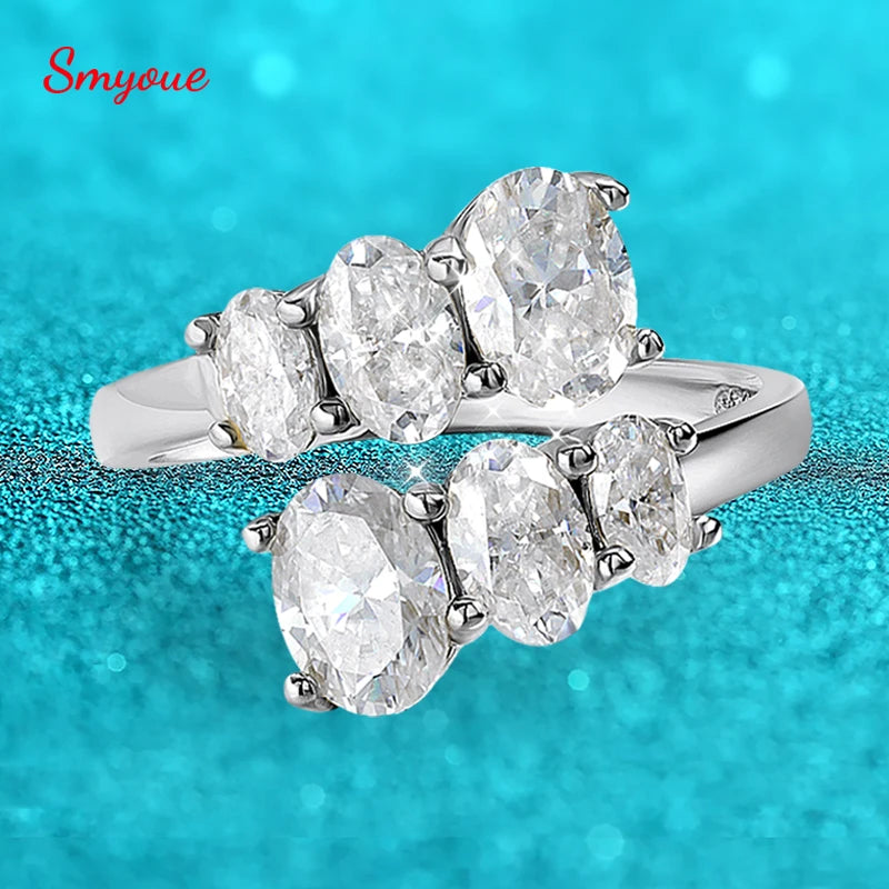 3.6cttw Full Moissanite Wedding Ring in 925 Silver