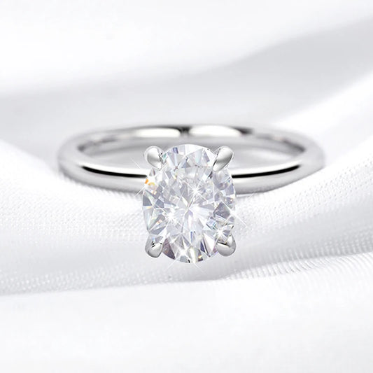 Oval Cut Moissanite Bridal Ring Set, 1ct to 3ct