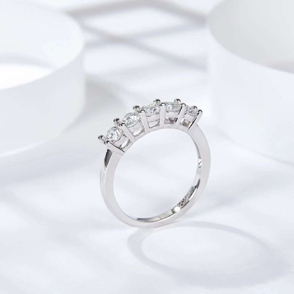 4mm Moissanite Eternity Band, GRA Certified