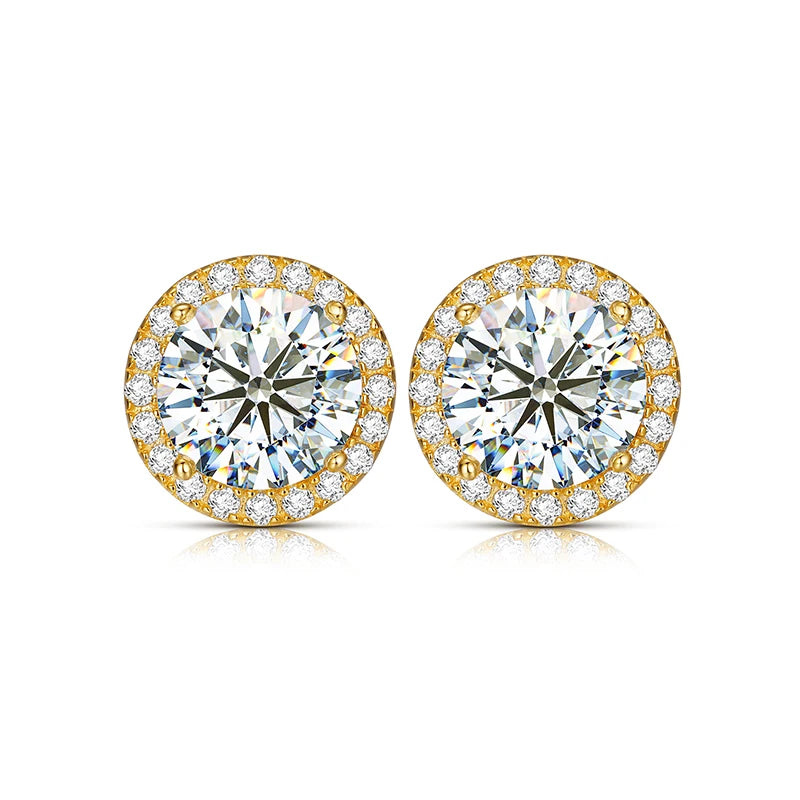 Ascher Cut Moissanite Earrings in 925 Silver