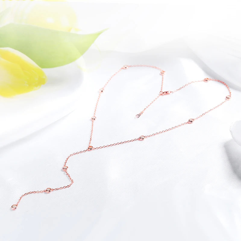 3mm Moissanite Bubble Pendant Necklace in S925 Silver