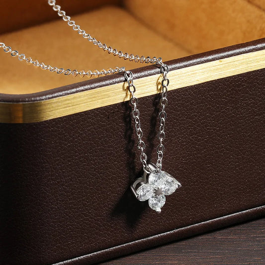 0.4ct Moissanite Pendant Necklace, GRA Certified