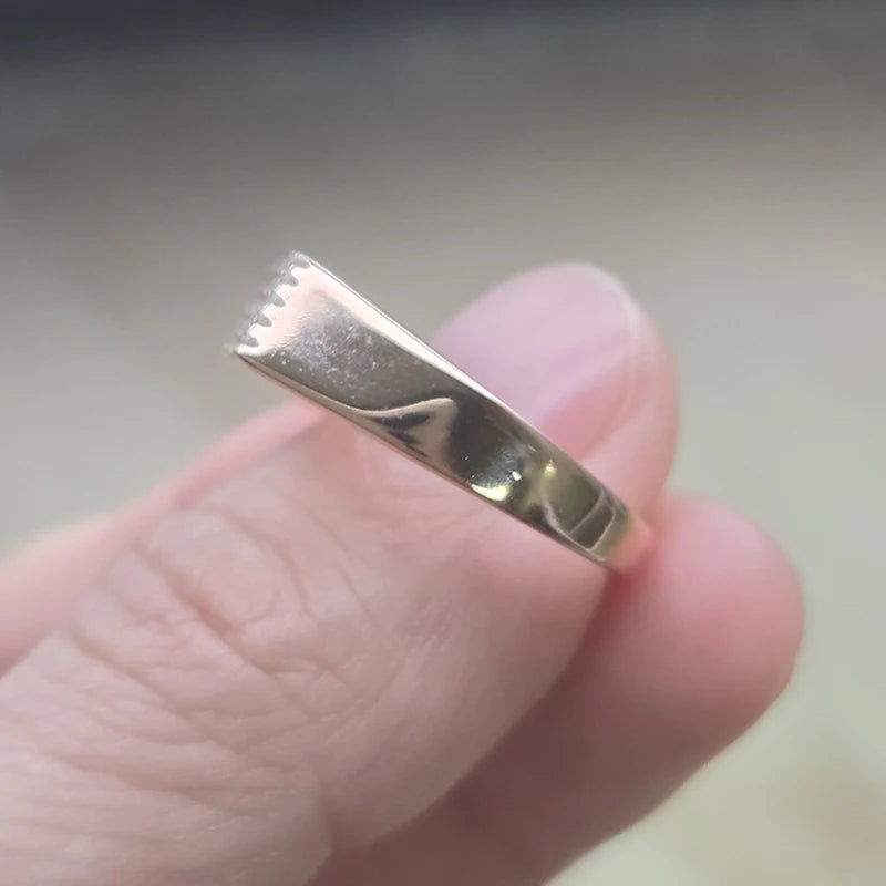 Personalised Name Ring with Moissanite, 925 Silver