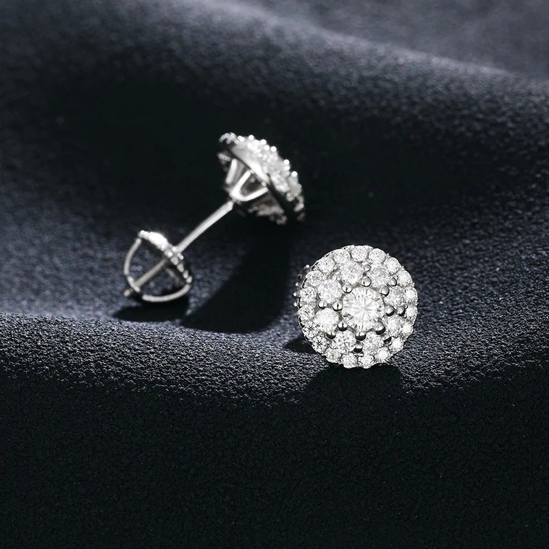 3mm D Colour Moissanite Stud Earrings in 925 Silver