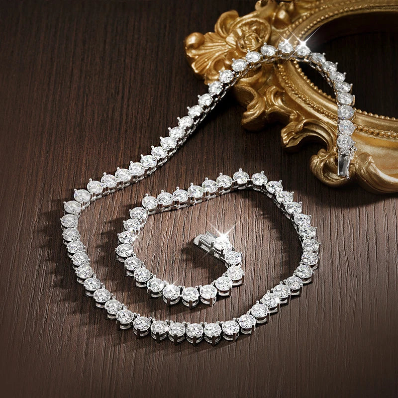 Tennis Necklace, 3mm or 4mm Stones in s925 Silver