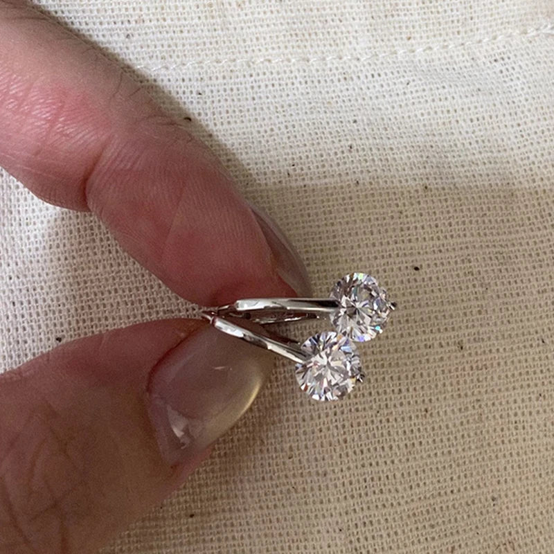 2ctw Moissanite Hoop Earrings, 6.5mm in S925 Silver