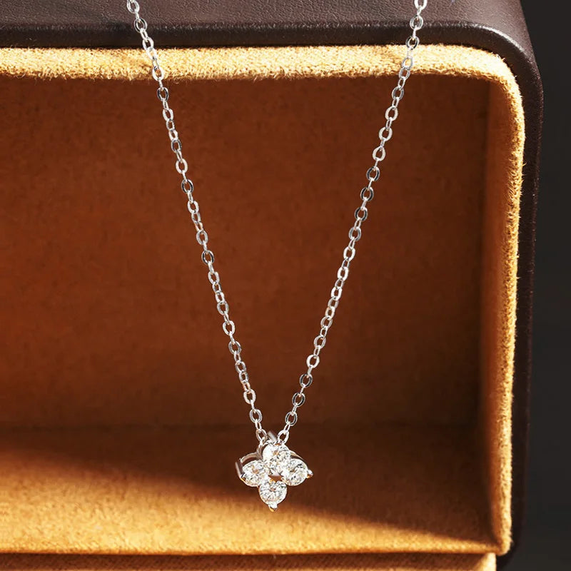 0.4ct Moissanite Pendant Necklace, GRA Certified