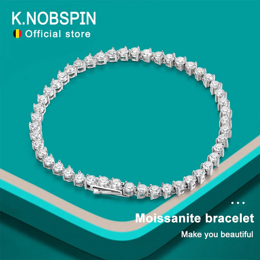 Moissanite Tennis Bracelet, 2.5mm or 3mm in s925