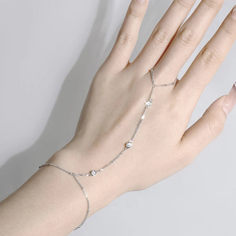 3mm Moissanite Bracelet, Adjustable 14cm to 21cm, 925