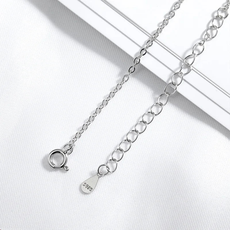 8 Stone Bubble Moissanite Necklace in 925 Silver