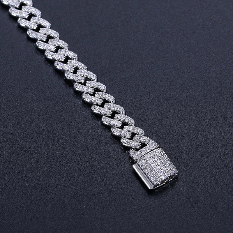 6mm Miami Cuban Bracelet, Solid 925 Silver, GRA
