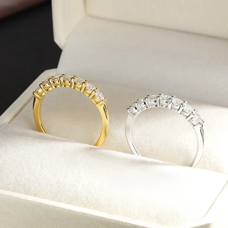 Stackable Moissanite Ring, 3mm or 4mm GRA Certified