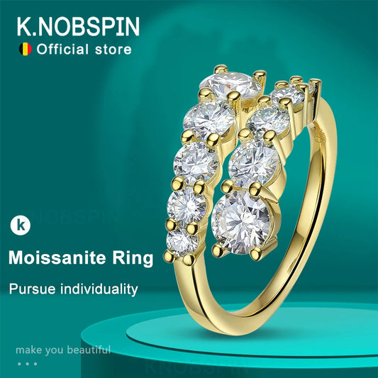 3.26cttw Moissanite Ring, GRA Certified in 925 Silver