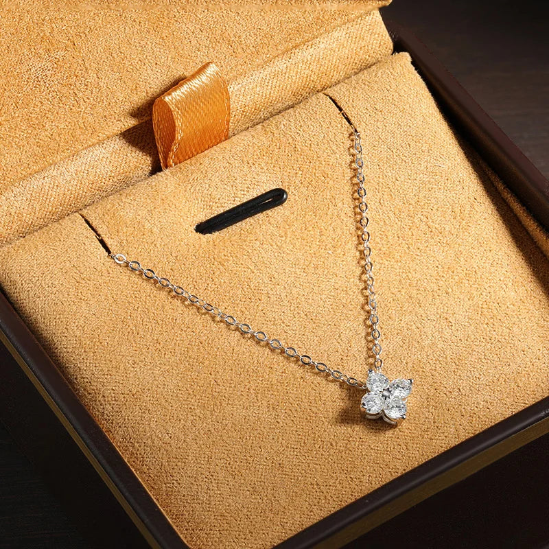 0.4ct Moissanite Pendant Necklace, GRA Certified