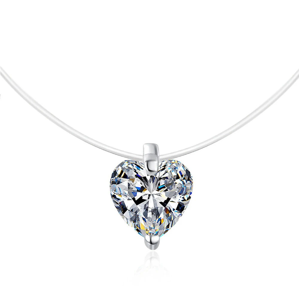 Moissanite Pendant Necklace, 1ct or 2ct in 925 Silver