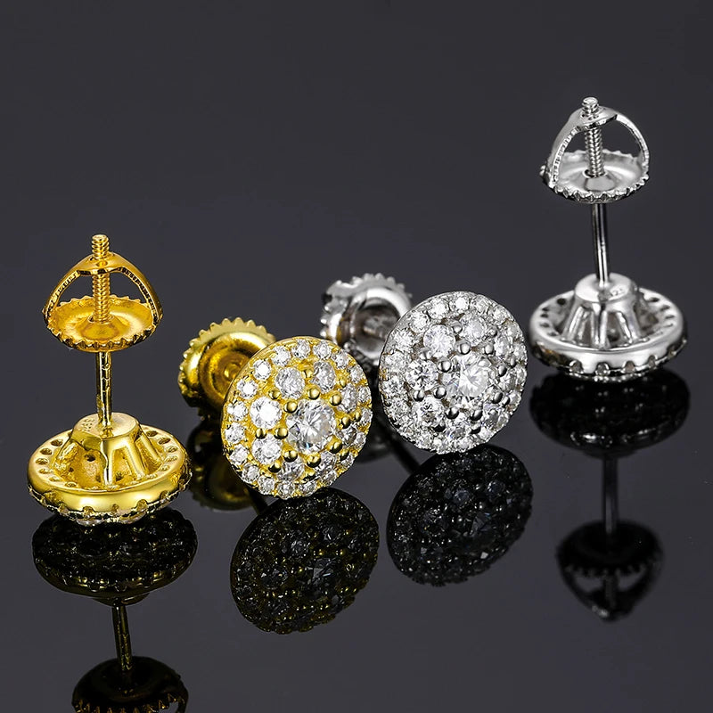 3mm D Colour Moissanite Stud Earrings in 925 Silver