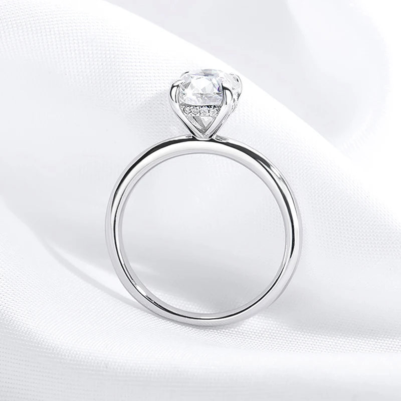 Oval Cut Moissanite Bridal Ring Set, 1ct to 3ct
