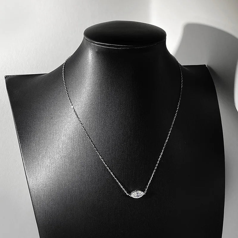 Marquise Pendant Necklace, 1ct to 3ct in 925 Silver