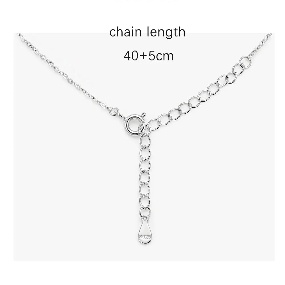 Pear Moissanite Two Stone Pendant Necklace, 45cm