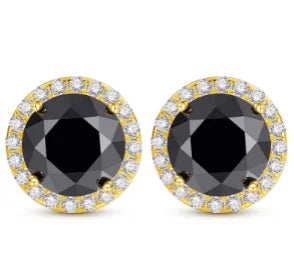 Round Moissanite Stud Earrings, 3mm and Up in 925 Silver