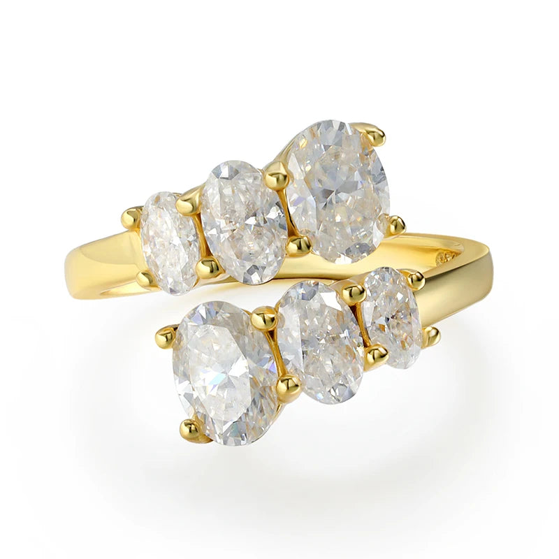 3.6cttw Full Moissanite Wedding Ring in 925 Silver