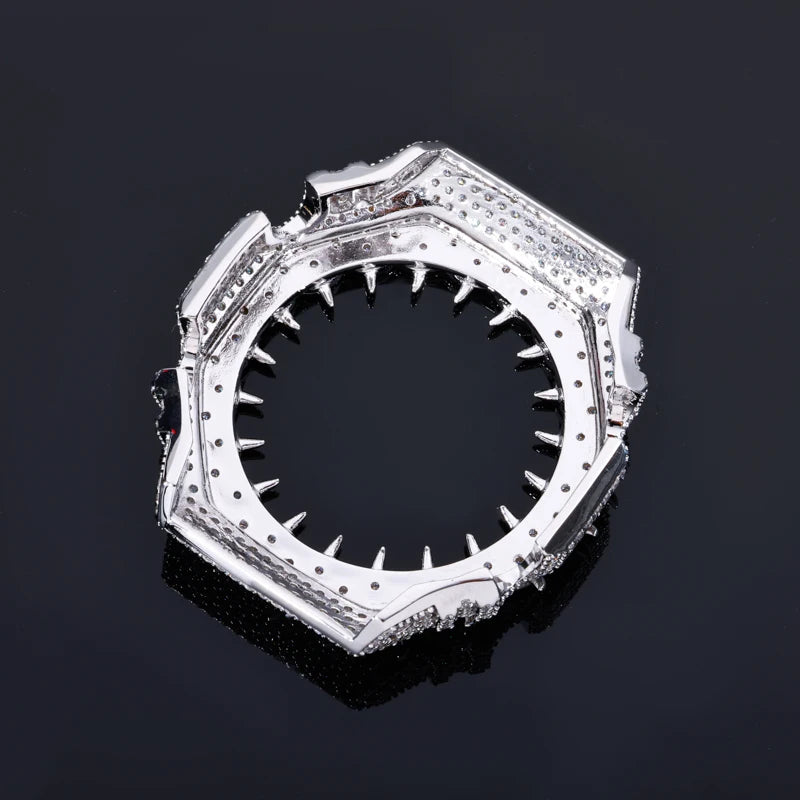 Iced Out Bezel Watch Case, Moissanite or Zircon