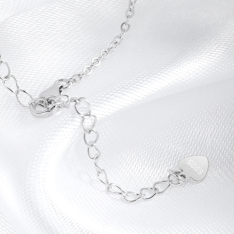 Moissanite Chain Bracelet, Adjustable 14cm to 21cm