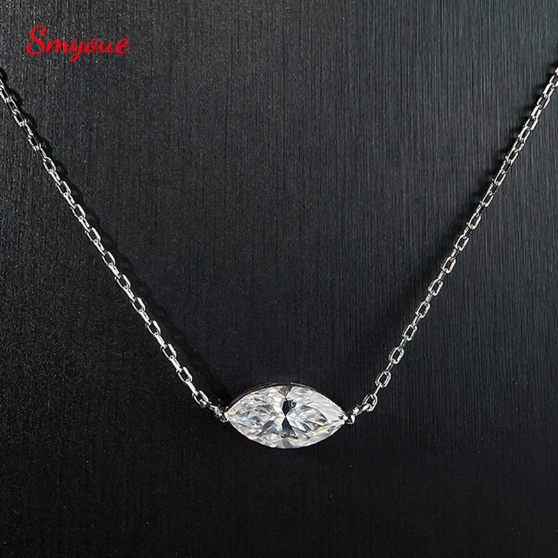 Marquise Pendant Necklace, 1ct to 3ct in 925 Silver