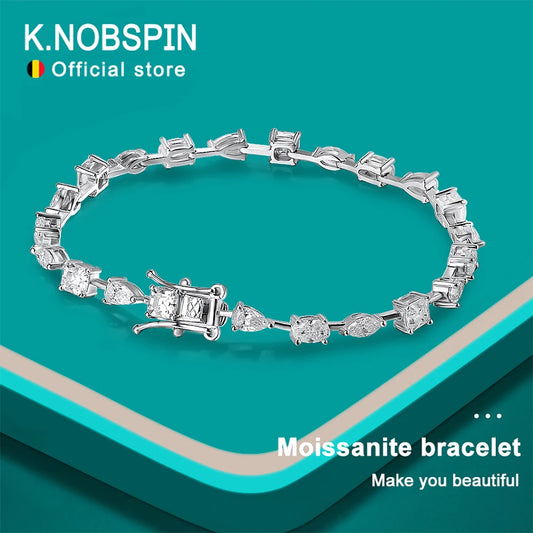 6.3ct to 8.1ct Moissanite Tennis Bracelet