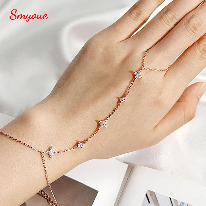 Certified Moissanite Bracelet, 14cm to 21cm Adjustable