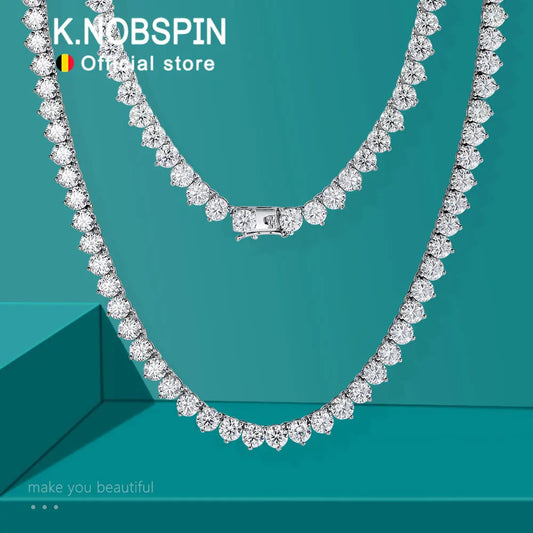 Tennis Necklace, 3mm or 4mm Stones in s925 Silver