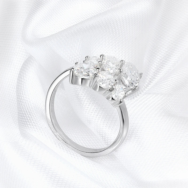 3.6cttw Full Moissanite Wedding Ring in 925 Silver