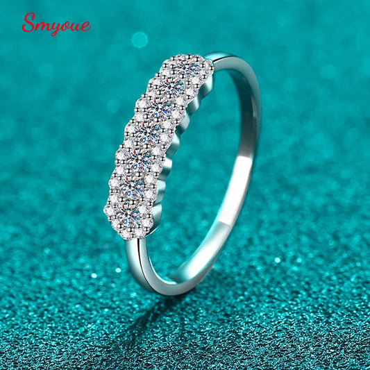 2mm Full Moissanite Eternity Ring, GRA in S925 Silver