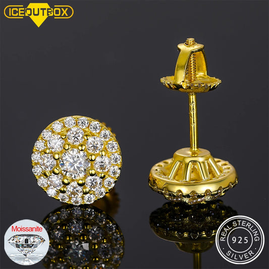 3mm D Colour Moissanite Stud Earrings in 925 Silver