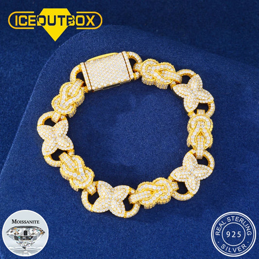 Celtic Knot Cuban Link Bracelet or Chain, 925 Silver