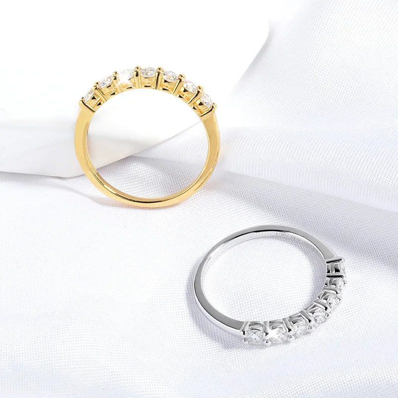 Moissanite Stacking Ring, 0.5cttw or 0.7cttw in S925