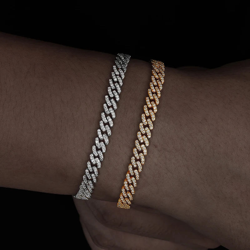 6mm Miami Cuban Bracelet, Solid 925 Silver, GRA
