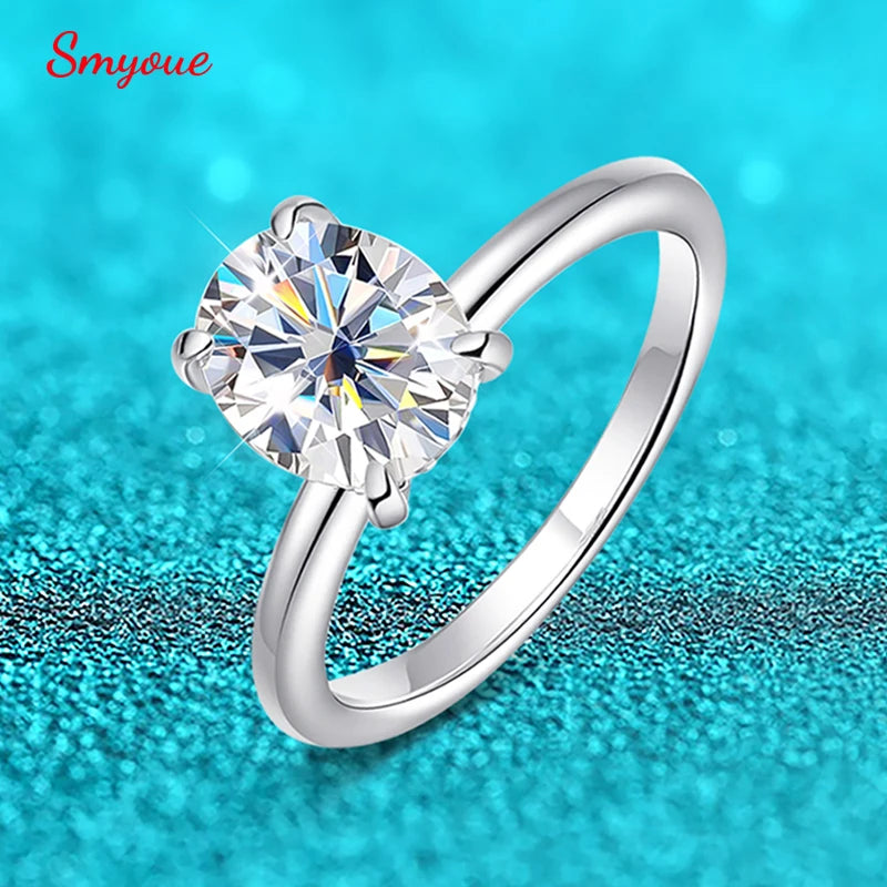 Oval Cut Moissanite Bridal Ring Set, 1ct to 3ct